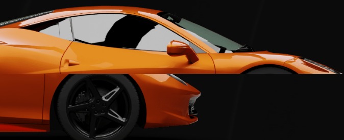 Orange performance sports car