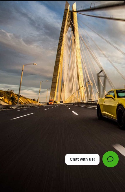 Sports car on a bridge